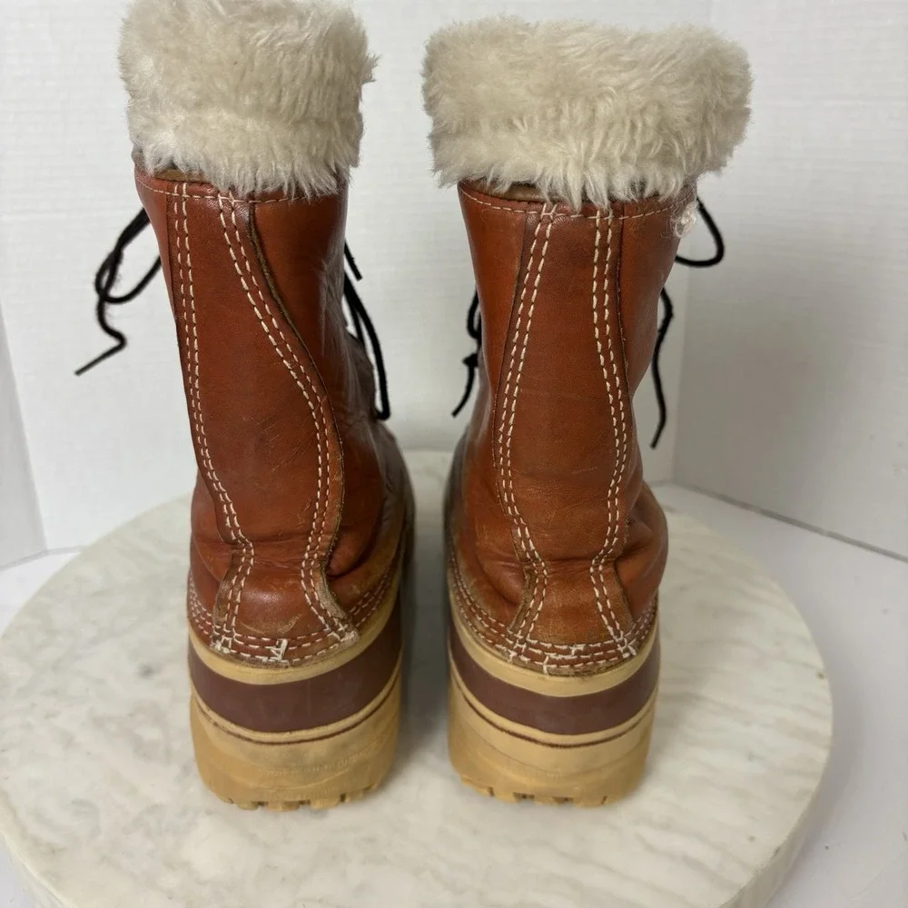 Sorel Scout Kaufman Wool Lined Leather Boots Womens‎ Fits 9/9.5 Gorpcore Winter
